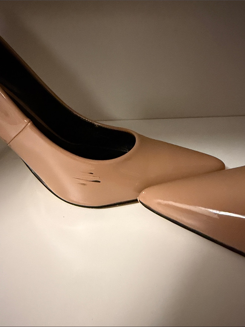 Marc Fisher Nude Patent Pointed-Toe Pumps - Picture 2 of 3